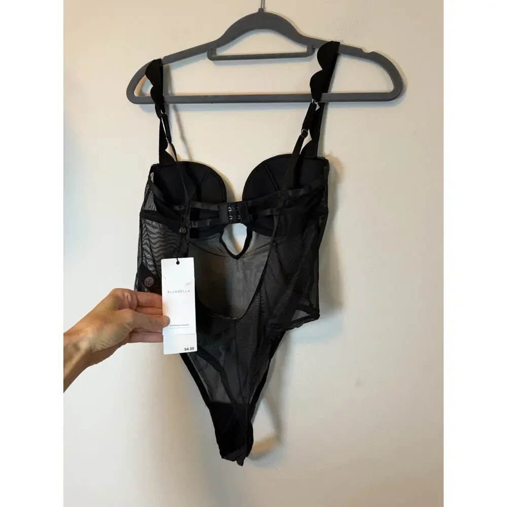 Bluebella Jasmine Underwire Bodysuit Black 32D NWT $98